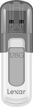 USB Flash Drive Lexar (LJDV100-128ABGY), 128 GB, e hirtë/ bardhë
