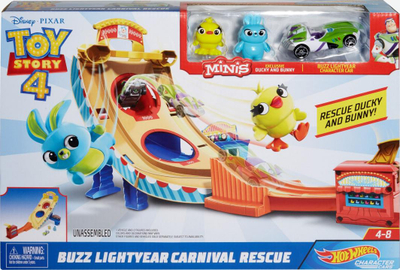 Lodër Hot Wheels Toy Story 4 Buzz LightYear Carnival Rescue (GCP24)