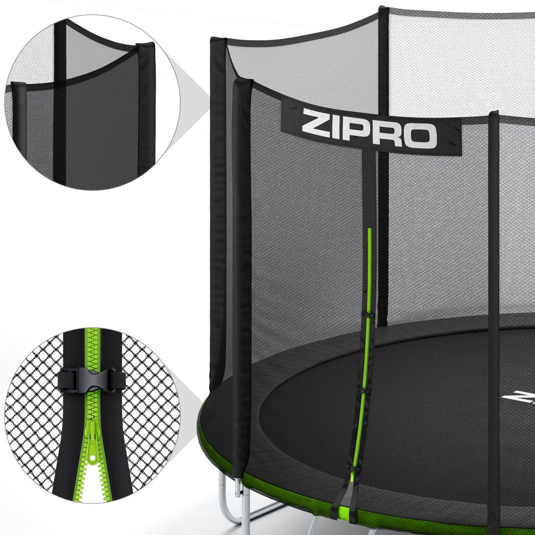 Trampolinë kopshti me rrjetë të jashtme Zipro 12FT (374cm) + çantë këpucësh FALAS!