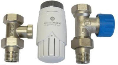 Set termostatik këndor SCHLOSSER i drejtuar me nikel (602200002)