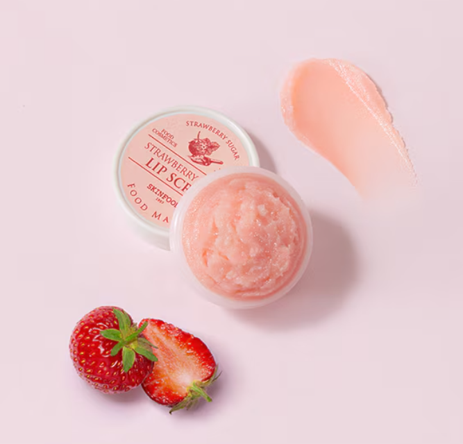 Maskë për buzë Skinfood Strawberry Sugar Food Scrub, 21 ml