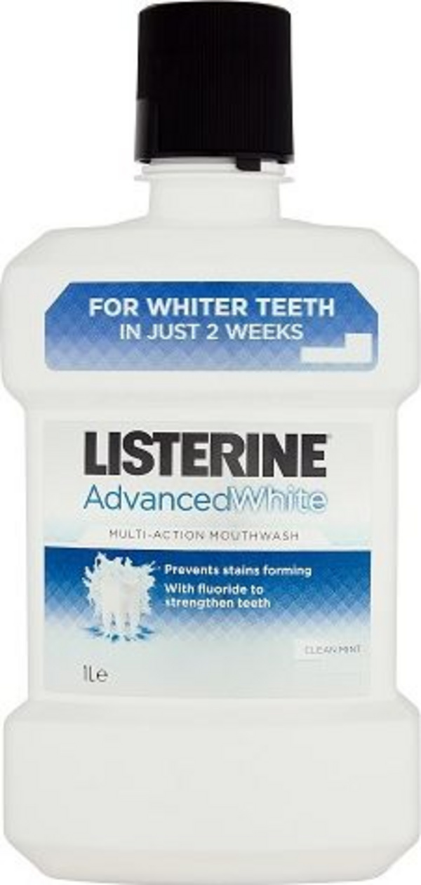 Ujë pastrues për gojë Listerine Advanced White, 1000 ml