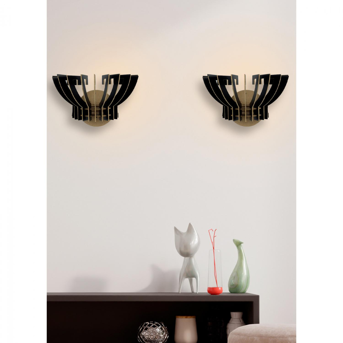Set 2 llamba muri MDF 32×22×19 cm (HM7382.03)