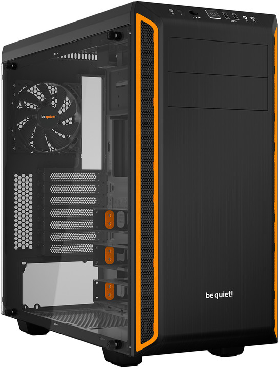 Kabinet Be quiet! PURE BASE 600, i zi/i portokalltë
