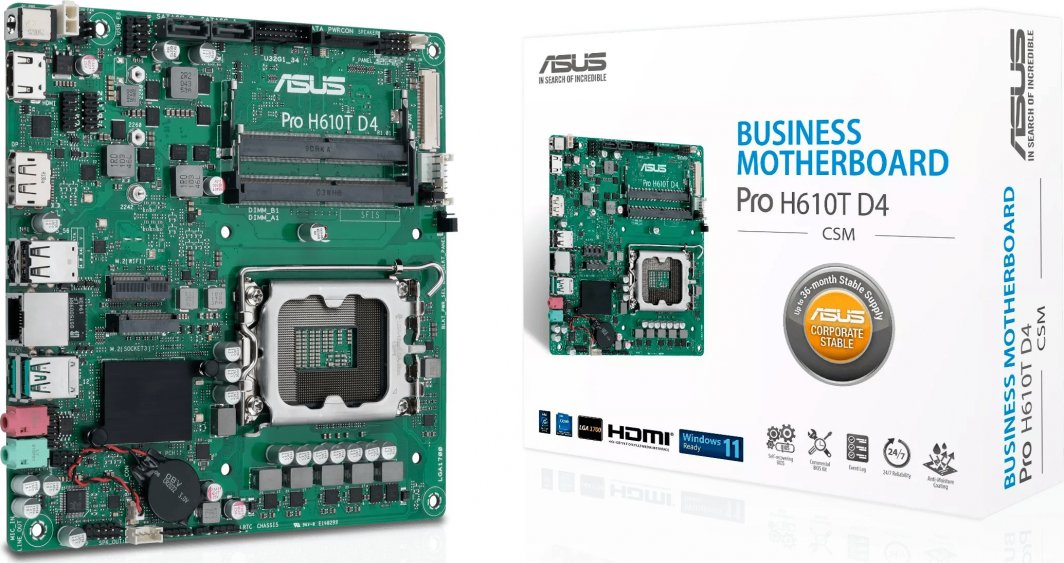 Pllakë amë Asus PRO, H610T, D4-CSM