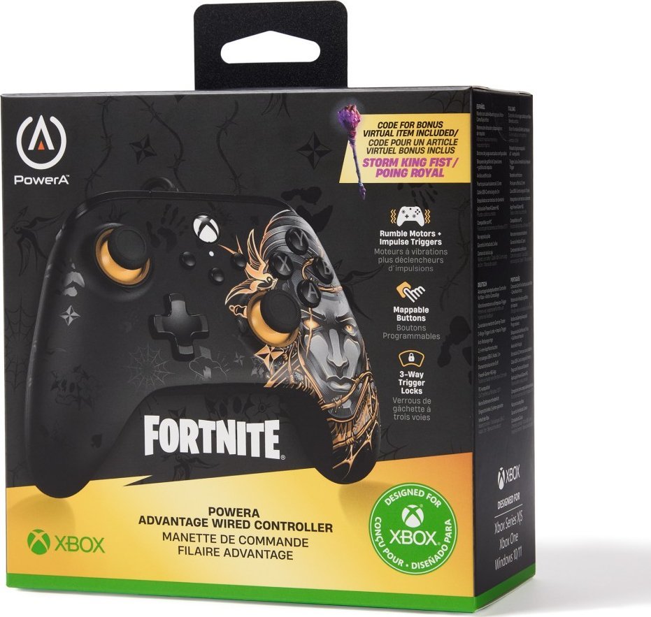 Kontroller PowerA XS Advantage Fortnite Midas, me kabllo, i zi
