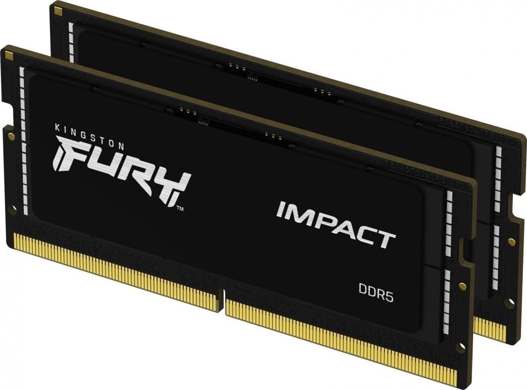 Оперативна меморија Kingston Fury Impact, SODIMM, DDR5, 32 GB, 5600 MHz, црна