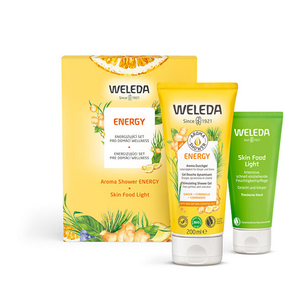 Weleda Energy Set, Стимулирачки гел за туширање 200 мл + Хидратантен и негувачки крем