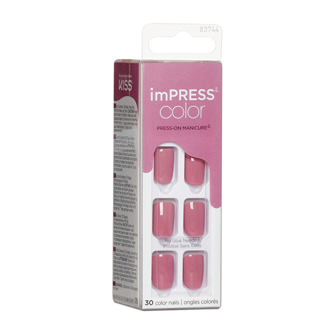 Комплет самолепливи нокти KISS imPRESS во боја Petal Pink, 30 парчиња