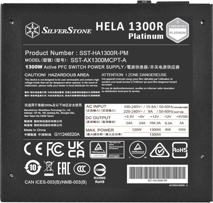 Burim energjie SilverStone SST-HA1300R, 1300W