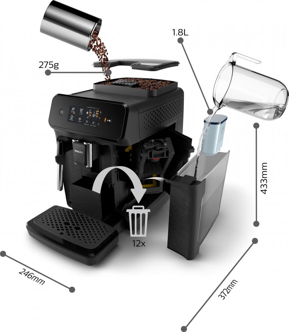 Aparat për espresso Philips, i zi