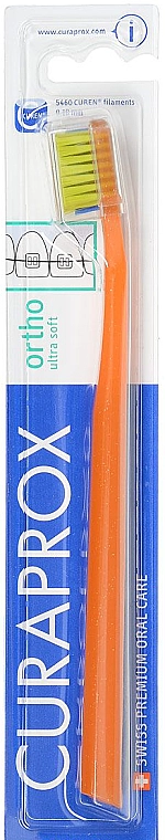 Brushë e dhëmbëve Curaprox ortho ultra soft, e portokalltë Brushë e dhëmbëve Curaprox ortho ultra soft, e portokalltë