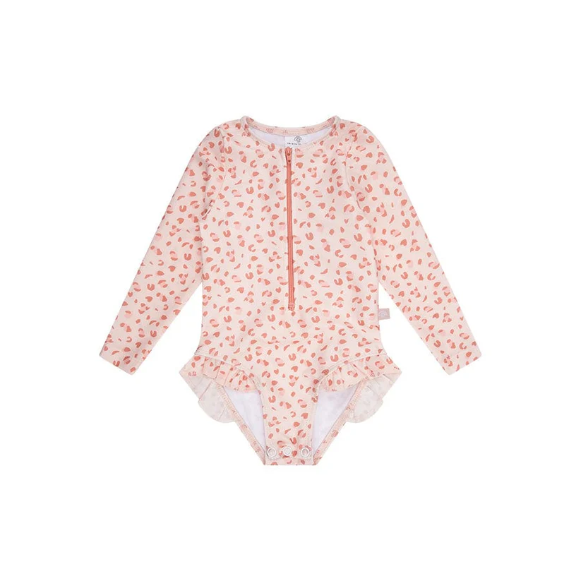 Swimsuit | Leopard | Rozë për vajza me mëngë të gjata 98/104