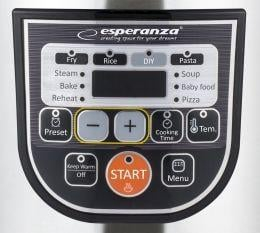 Tenxhere Multicooker Esperanza Cooking Mate, 850W, argjendtë (EKG011)