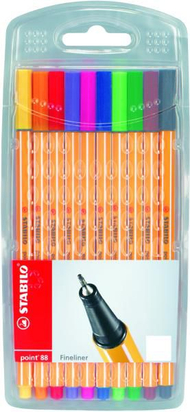 Stilolaps fineliner Stabilo, 10 copë, 0.4 mm, shumëngjyrësh Stilolaps fineliner Stabilo, 10 copë, 0.4 mm, shumëngjyrësh