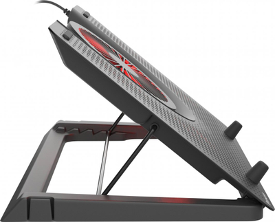 Stendë për ftohje Genesis Oxid 550 për laptop 15.6-17.3", 5 ventilator, dritë të pasme, 1 USB (NHG-1411),e zezë, plastike