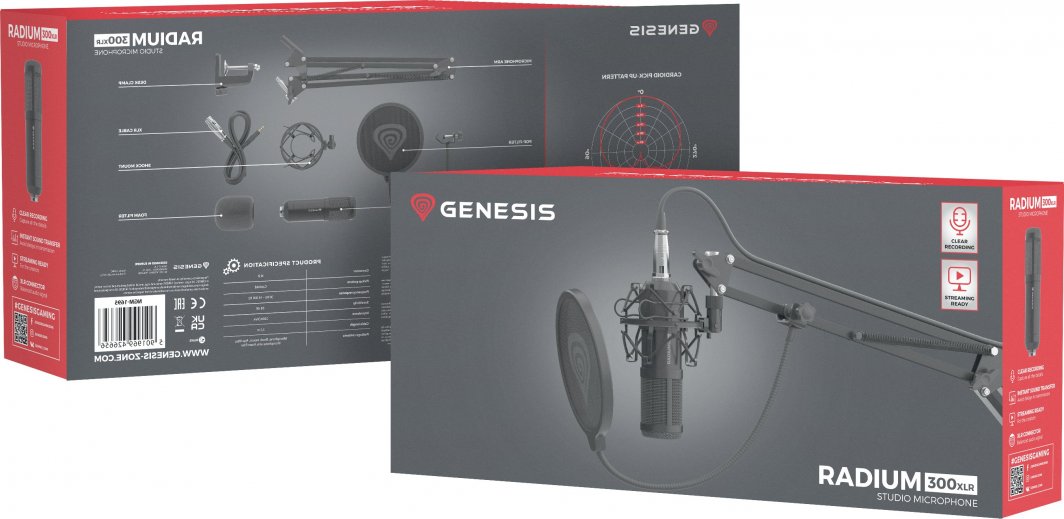 Mikrofon Genesis Radium 300 XLR tripod, filter (NGM-1695)