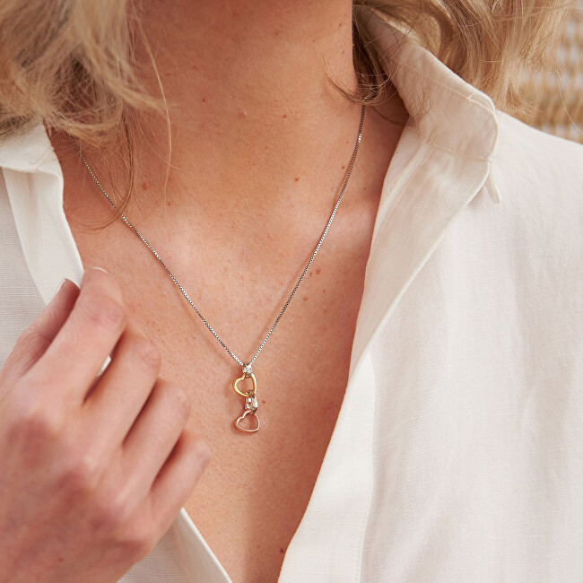 Hot Diamonds Trio Three Tone Interlocked Hearts Ѓердан