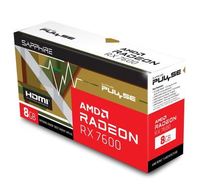 Kartelë grafike Sapphire Pulse Radeon RX 7600 Gaming OC 8GB GDDR6