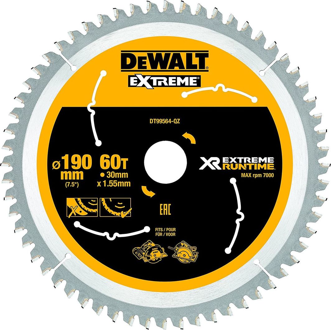 Sharrë rrethore Dewalt DT99564, 190mm / 30mm