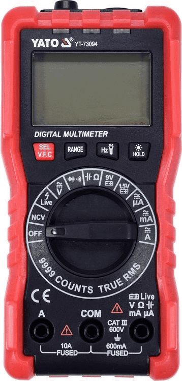 Metër digjitale Yato YT-73094, digjitale, e zezë/kuqe