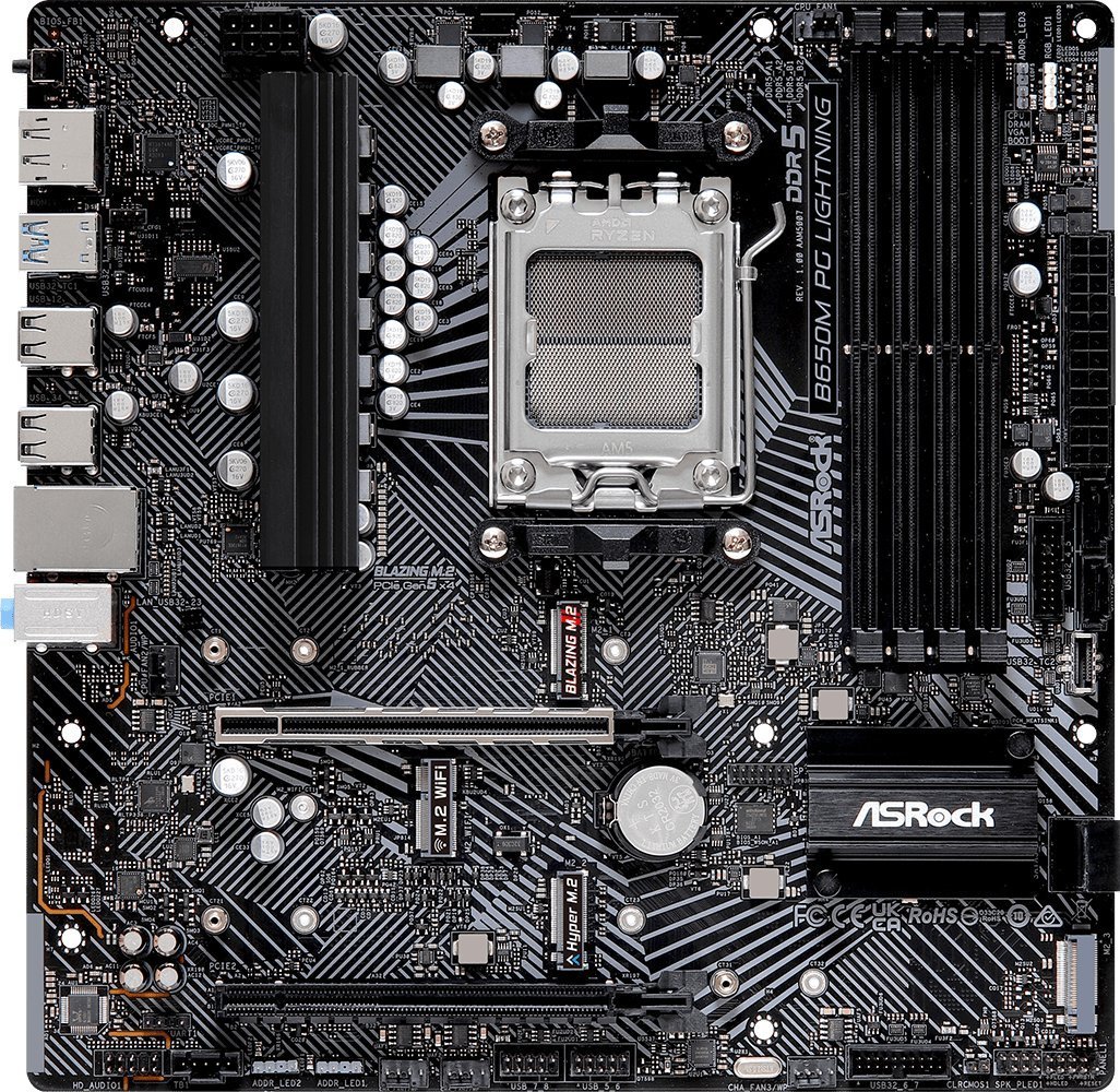 Pllakë Amë ASRock B650M PG LIGHTNING