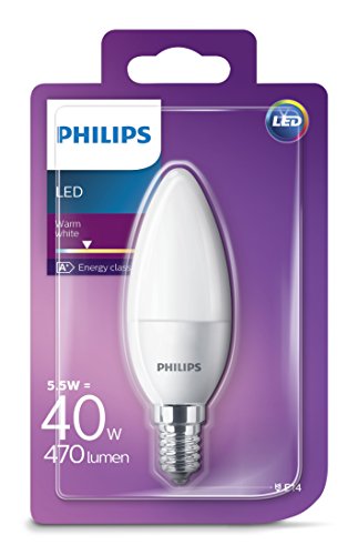 Poç PHILIPS, LED, 40W, B35, E14, WW, FR, ND, 1BC/4