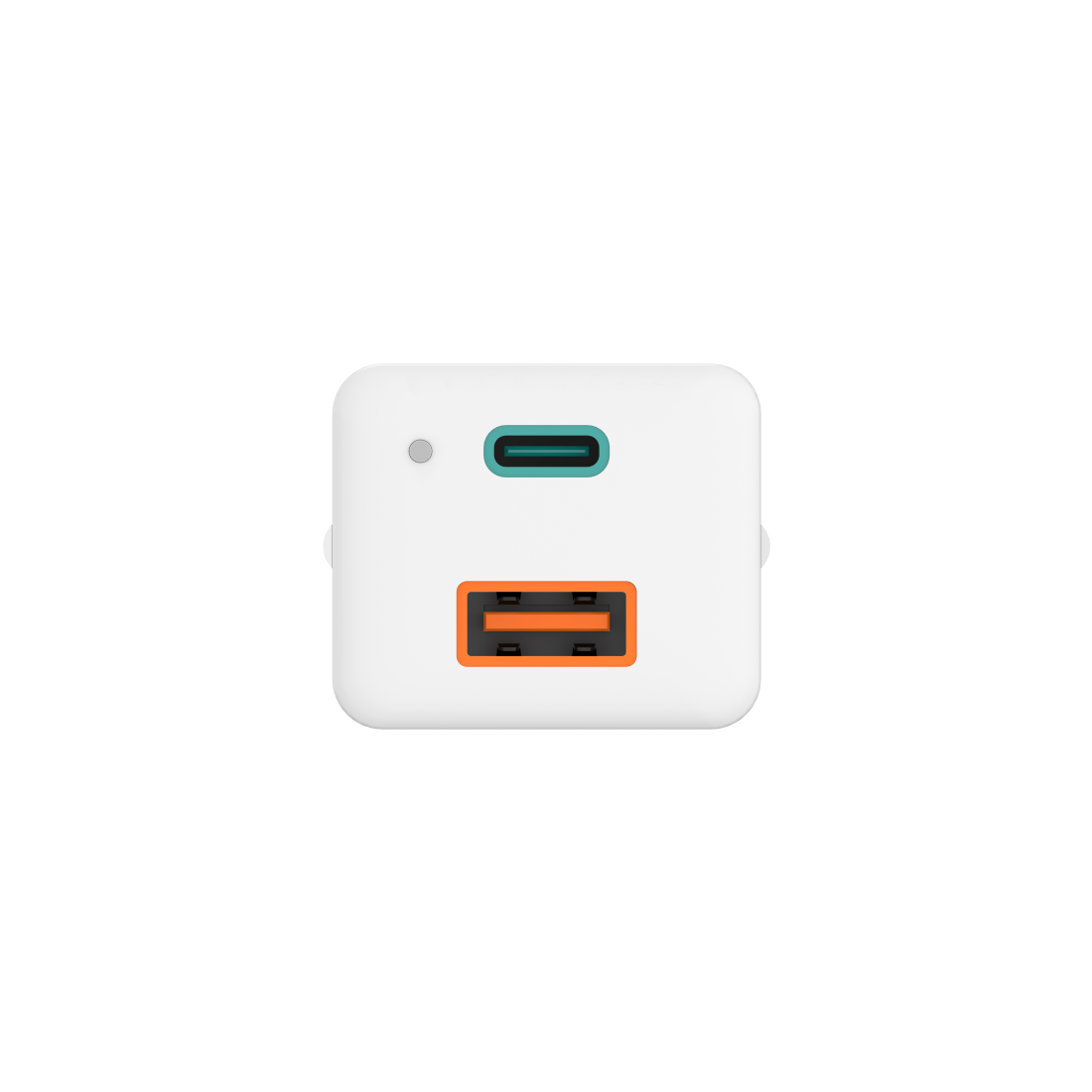 Karikues i shpejtë Hama, GaN, 1x USB-C PD, 1x USB-A QC, mini karikues, 65 W, i bardhë