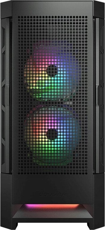 Kasë Cougar Airface RGB, e zezë, Midi Tower