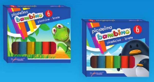 Plastelinë për fëmijë Bambino, shumëngjyrëshe
