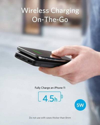 Powerbank Anker me karikim wireless, 10000mAh, i zi