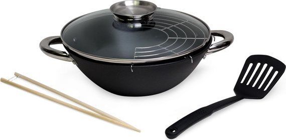 Tenxhere me kapak Kamille, 32 cm, e zezë