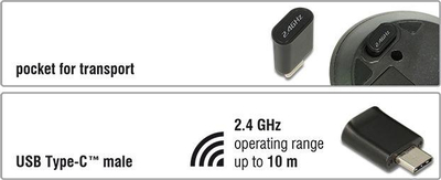 Глушец Delock 12526, wireless, USB, црна