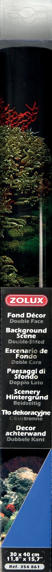 Sfond i dyanshëm për akuarium Zolux, 30 x 40 cm, i kaltër Sfond i dyanshëm për akuarium Zolux, 30 x 40 cm, i kaltër