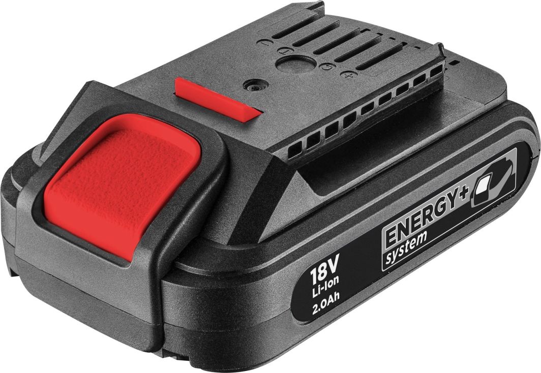 Set: bormashin, elektrik dore, çantë, set baterie + 18V, Li-Ion 2.0Ah, dhe karikues (58G016)