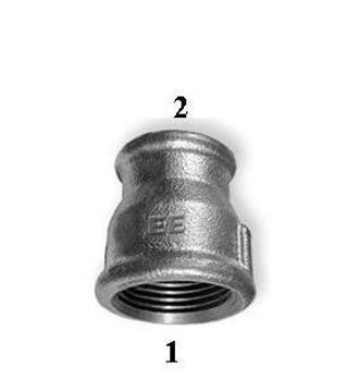 Reduktues i galvanizuar Odlewnia Zawiercie M2, 5/4 x 3/4", i hirtë