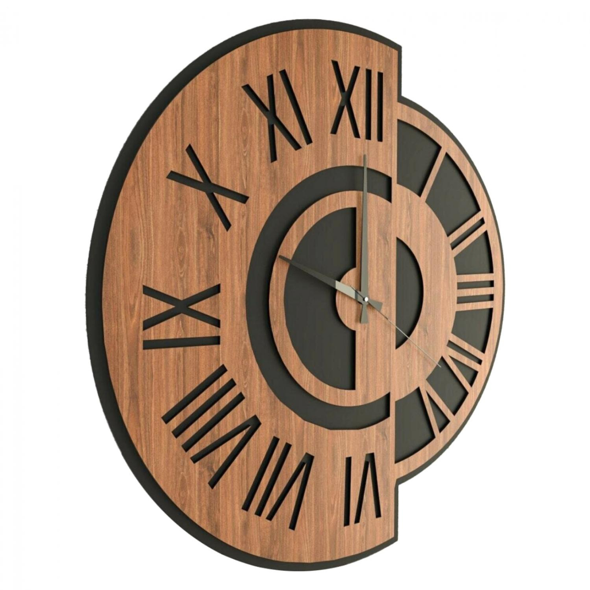 Orë muri metalike + MDF Ø41 cm (HM7454), zezë