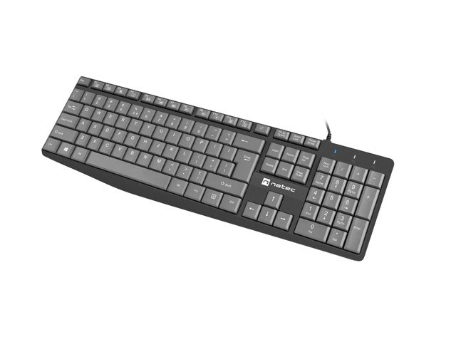 Tastierë Natec NAUTILUS, USB, e zezë / e hirtë