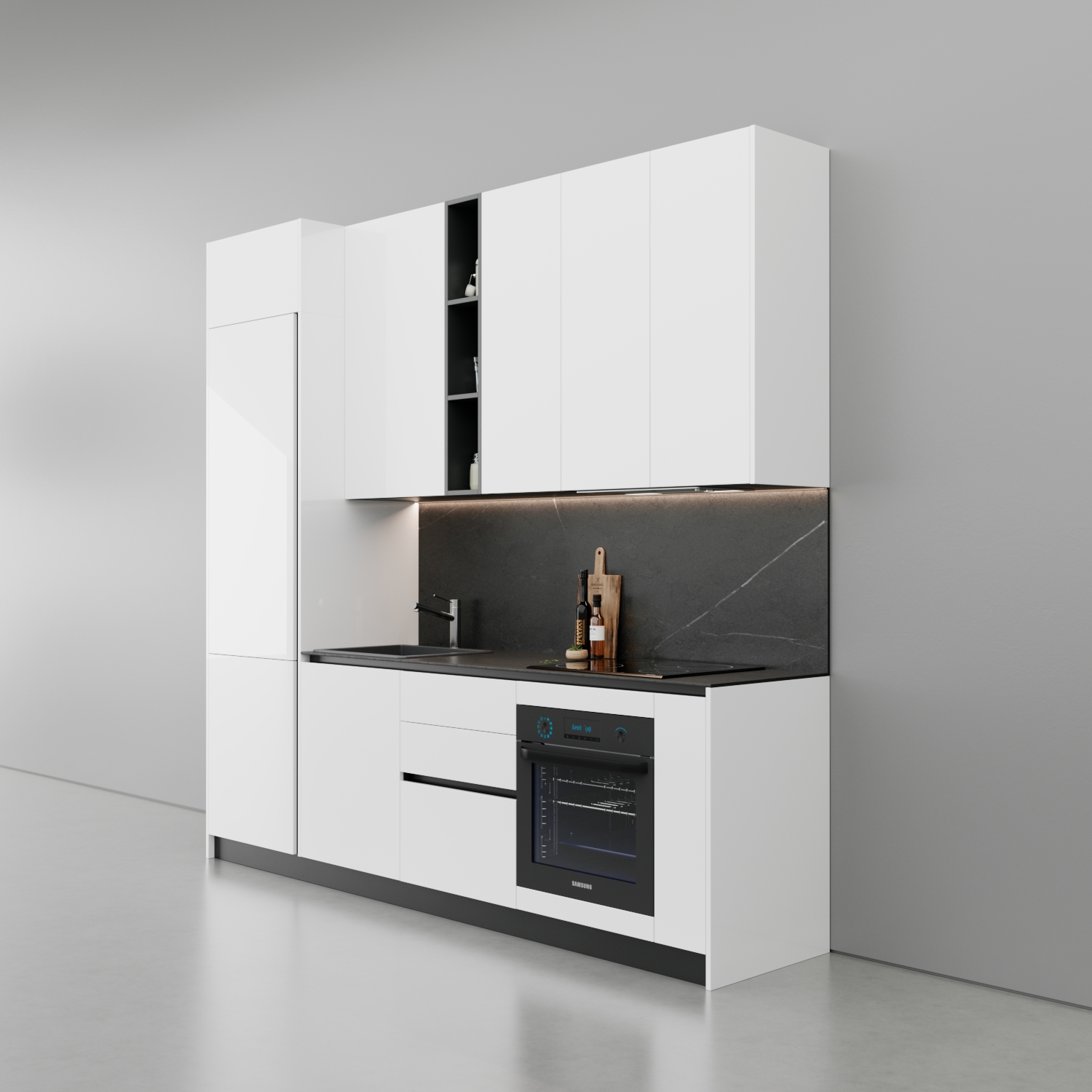 Kuzhinë IMMIGRAND SYSTEMS, Lineare, Bora White