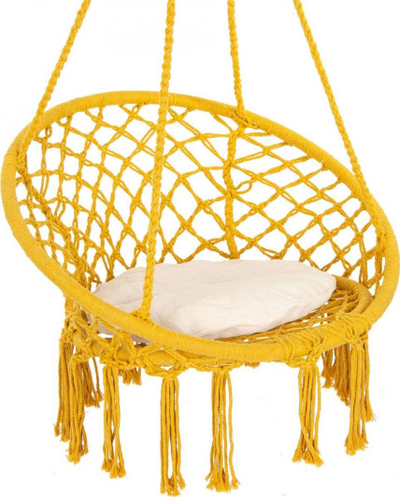 Luhatëse Royokamp Swing 80x60cm, me jastëk, e verdhë