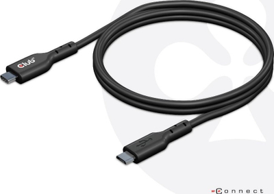 Kabllo USB Club 3D USB-C - microUSB, 1m, e zezë
