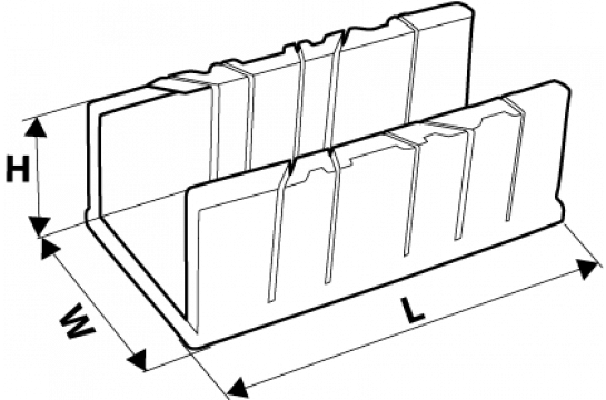 Kuti Topex, 270 x 85 x 85 mm, e zezë