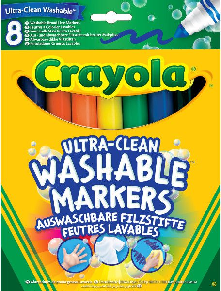Markerë Crayola Super Washable, 8 copë