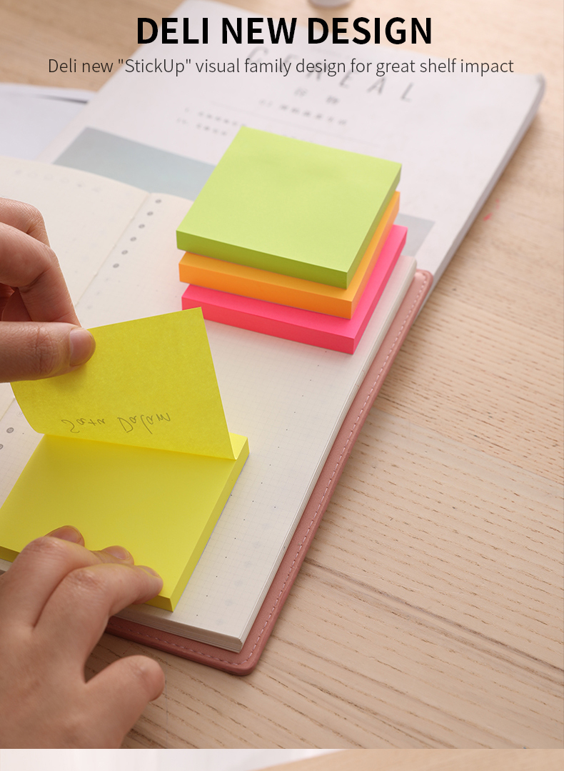 Postit DELI 75x75 100fl neon a02302 1/12