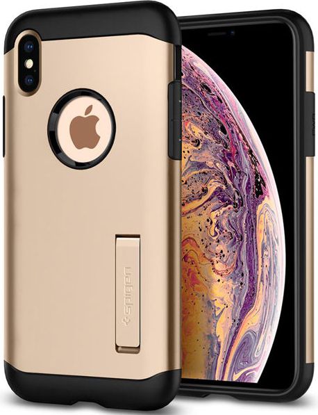 Mbrojtëse Spigen Slim Armor për iPhone Xs Max, e artë