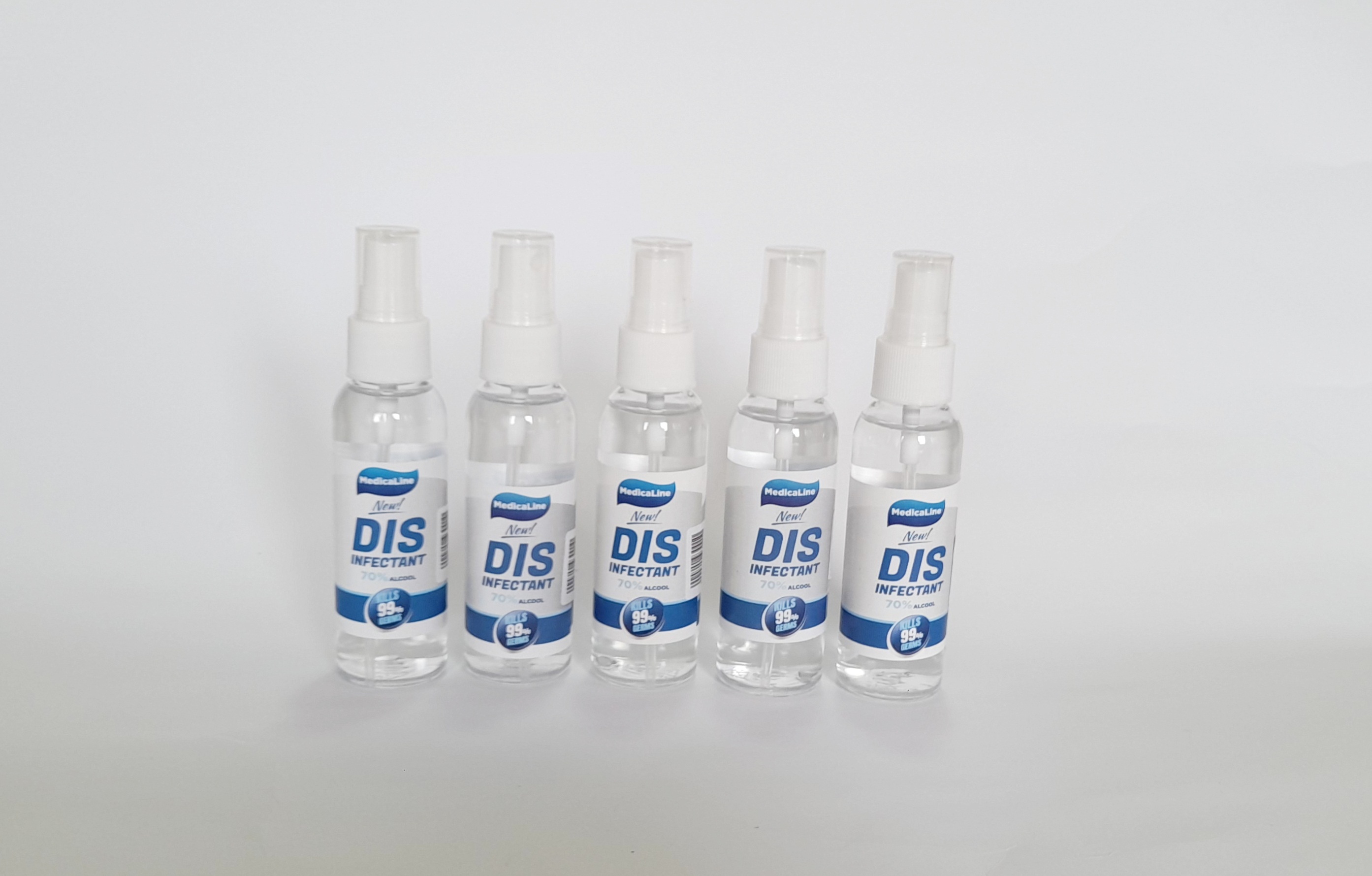 Set 5 dezinfektues 60ml, DAE5 alkool etilik 1L, 50 maska