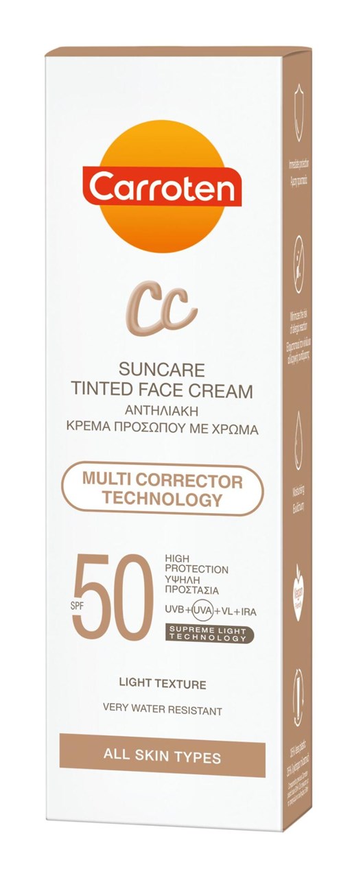 Krem ndaj diellit Carroten Suncare CC, SPF50, 50 ml