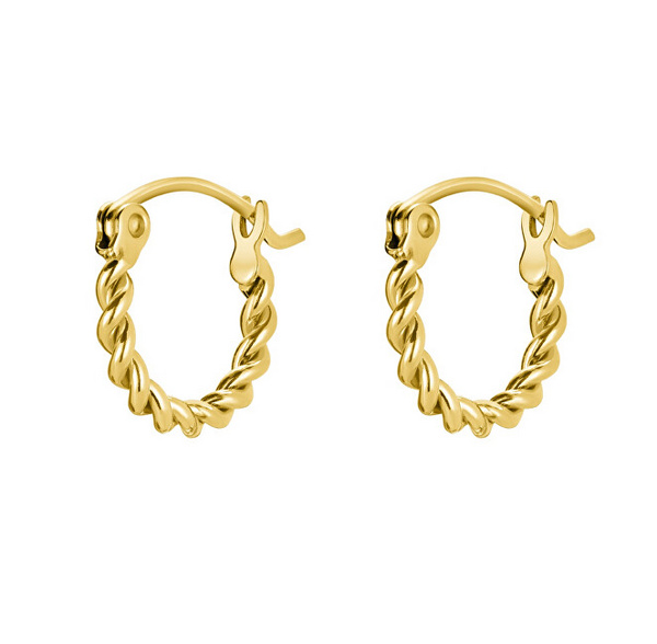 Rosefield Twisted Hoops Обетки, Gold