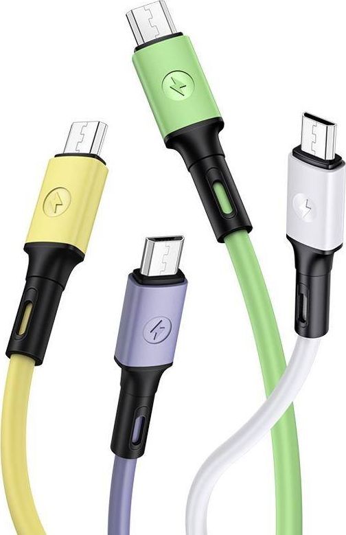 Kabllo USB USAMS, USB-A - microUSB, 1 m, e bardhë