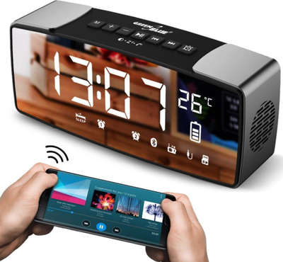 Radio me orë GreenBlue GB200, Bluetooth 4.2, FM, Aux-in